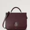Große Amberley-Tasche mit Tragegriff, Black Cherry, Small Classic Grain