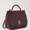 Große Amberley-Tasche mit Tragegriff, Black Cherry, Small Classic Grain