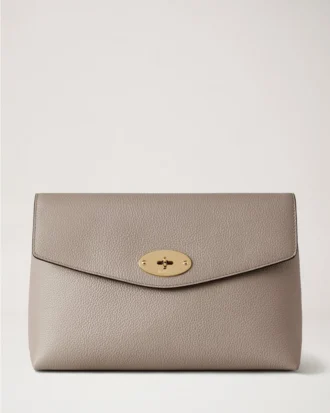 Große Darley-Kosmetiktasche Kaschmir Taupe Small Classic Grain
