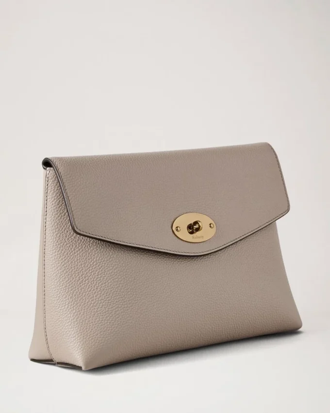 Große Darley-Kosmetiktasche Kaschmir Taupe Small Classic Grain