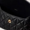 Große Darley-Kosmetiktasche, schwarz, gestepptes Nappaleder