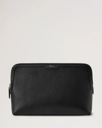 Große Kosmetiktasche Schwarz Klein Klassische Narbung Damen