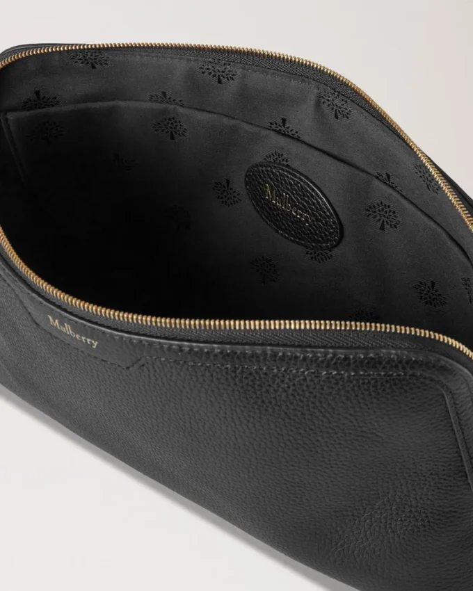 Große Kosmetiktasche Schwarz Klein Klassische Narbung Damen Große Kosmetiktasche Schwarz Klein Klassische Narbung Damen