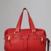 Große Mabel Secondhand-Taschen aus weichem Ziegenleder in Rot