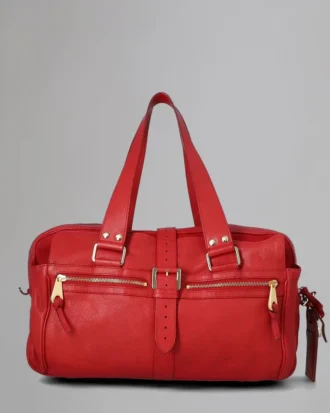 Große Mabel Secondhand-Taschen aus weichem Ziegenleder in Rot