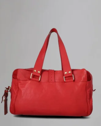 Große Mabel Secondhand-Taschen aus weichem Ziegenleder in Rot