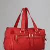 Große Mabel Secondhand-Taschen aus weichem Ziegenleder in Rot