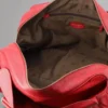 Große Mabel Secondhand-Taschen aus weichem Ziegenleder in Rot