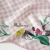 Großer quadratischer Schal – Riverside Floral Blossom Pink Seidentwill