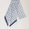 Großer schmaler Schal – Mulberry, Eierschalenfarbe, recyceltes Polyester Großer schmaler Schal – Mulberry, Eierschalenfarbe, recyceltes Polyester