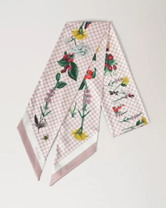 Großer schmaler Schal – Riverside Floral Blossom Pink, recyceltes Polyester