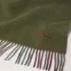 Großer, wendbarer Schal im Heritage-Karomuster, Moosgrün & Himmelblau, Merinowolle Großer, wendbarer Schal im Heritage-Karomuster, Moosgrün & Himmelblau, Merinowolle