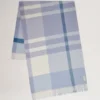 Großkarierter Schal aus Merinowolle, Popeline, blau-weiß, Merinowolle Großkarierter Schal aus Merinowolle, Popeline, blau-weiß, Merinowolle