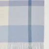 Großkarierter Schal aus Merinowolle, Popeline, blau-weiß, Merinowolle Großkarierter Schal aus Merinowolle, Popeline, blau-weiß, Merinowolle
