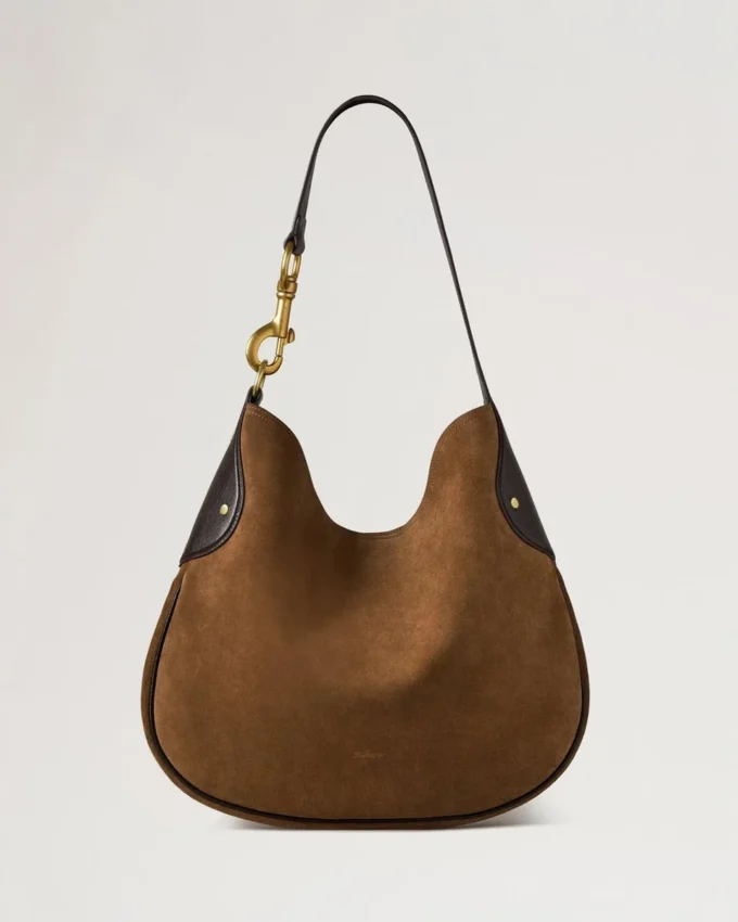 Hackney-Umhängetasche aus Vintage-Eichen-Wildleder für Damen Hackney-Umhängetasche aus Vintage-Eichen-Wildleder für Damen