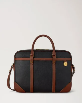Heritage Aktentasche Schwarz & Cognac Bio-basiertes Scotchgrain