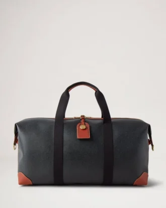 Heritage Medium Clipper Schwarz & Cognac bedrucktes Bioveg Scotchgrain & glattes Kalbsleder