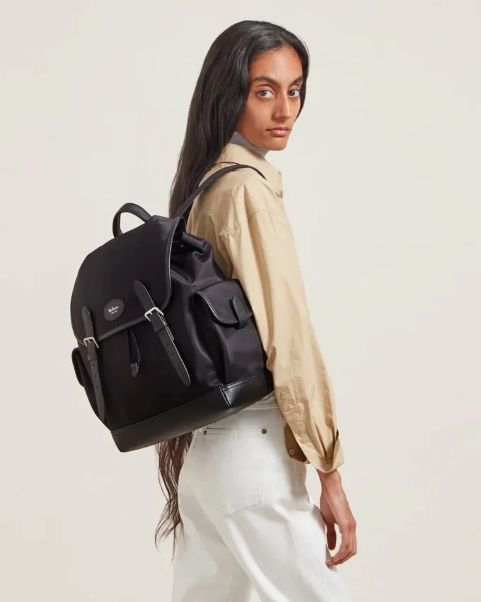 Heritage Nylon-Rucksack Schwarzes Nylon Damen