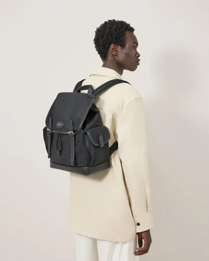 Heritage Nylon-Rucksack Schwarzes Nylon Damen