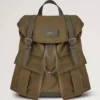 Heritage Rucksack aus gewachster Baumwolle, dunkelgrün, Damen Heritage Rucksack aus gewachster Baumwolle, dunkelgrün, Damen