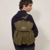 Heritage Rucksack aus gewachster Baumwolle, dunkelgrün, Damen Heritage Rucksack aus gewachster Baumwolle, dunkelgrün, Damen
