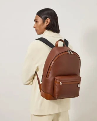 Heritage-Rucksack mit Reißverschluss, Eiche, zweifarbig, klein, klassische Narbung