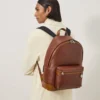 Heritage-Rucksack mit Reißverschluss, Eiche, zweifarbig, klein, klassische Narbung Heritage-Rucksack mit Reißverschluss, Eiche, zweifarbig, klein, klassische Narbung