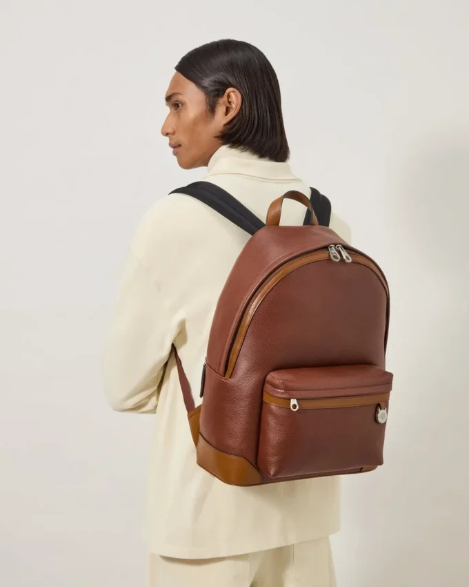 Heritage-Rucksack mit Reißverschluss, Eiche, zweifarbig, klein, klassische Narbung Heritage-Rucksack mit Reißverschluss, Eiche, zweifarbig, klein, klassische Narbung