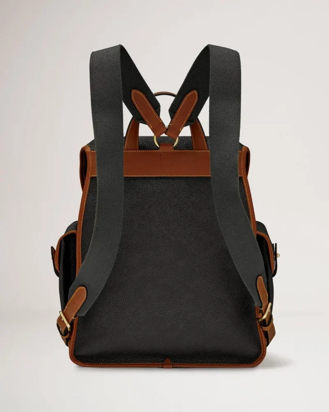 Heritage Rucksack Schwarz & Cognac Bioveg Scotchgrain Heritage Rucksack Schwarz & Cognac Bioveg Scotchgrain