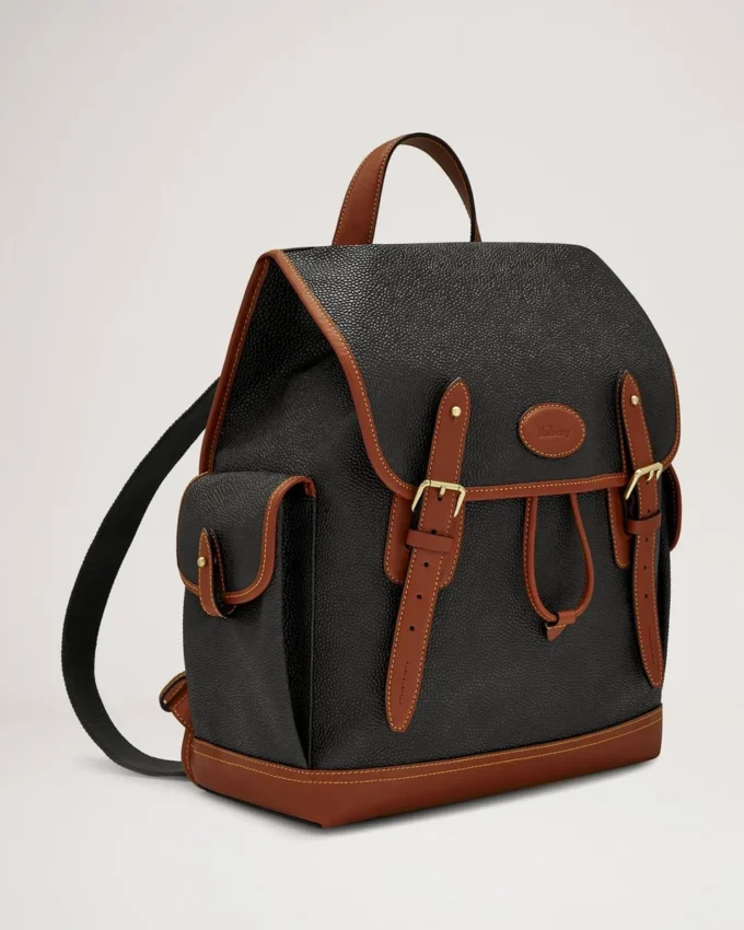 Heritage Rucksack Schwarz & Cognac Bioveg Scotchgrain Heritage Rucksack Schwarz & Cognac Bioveg Scotchgrain