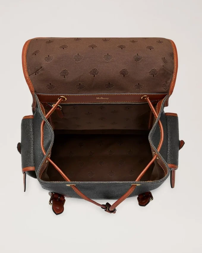 Heritage Rucksack Schwarz & Cognac Bioveg Scotchgrain Heritage Rucksack Schwarz & Cognac Bioveg Scotchgrain
