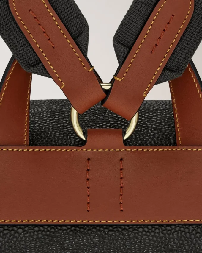 Heritage Rucksack Schwarz & Cognac Bioveg Scotchgrain Heritage Rucksack Schwarz & Cognac Bioveg Scotchgrain