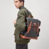 Heritage Rucksack Schwarz & Cognac Bioveg Scotchgrain Heritage Rucksack Schwarz & Cognac Bioveg Scotchgrain