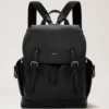 Heritage Rucksack Schwarz Naturgenarbtes Leder Herren