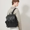 Heritage Rucksack Schwarz Naturgenarbtes Leder Herren