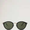 Heritage-Sonnenbrille Schwarze Metallsonnenbrille