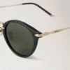 Heritage-Sonnenbrille Schwarze Metallsonnenbrille
