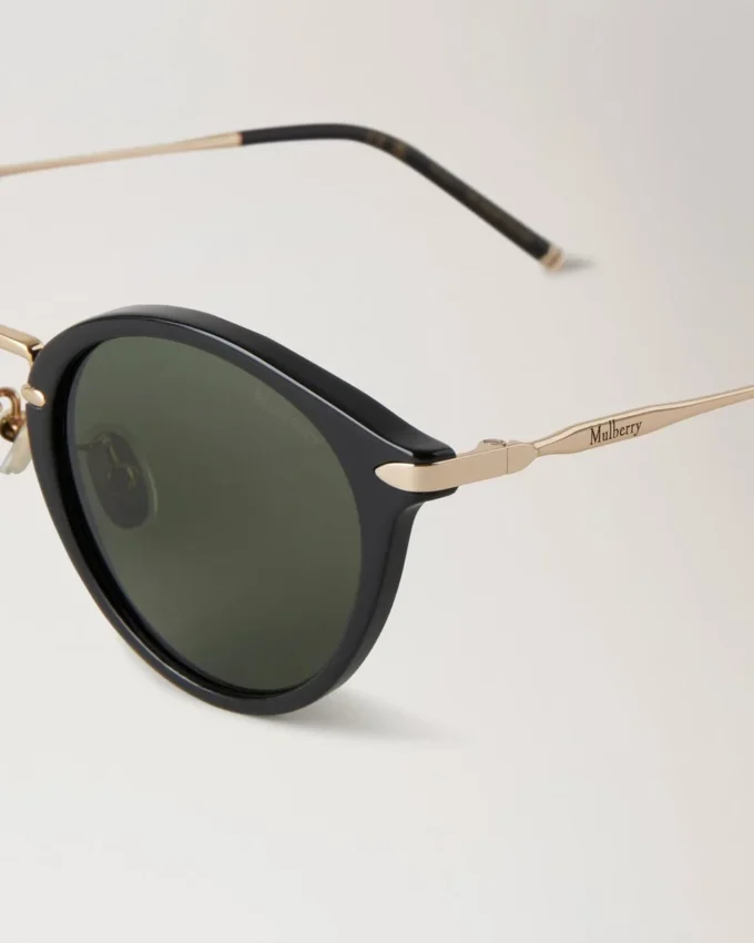 Heritage-Sonnenbrille Schwarze Metallsonnenbrille
