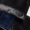 Herren-Touchscreen-Lederhandschuhe aus schwarzem und mitternachtsblauem Leder