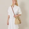 Häkel-Beuteltasche aus natürlicher Häkel-Raffia – Sommerkollektion