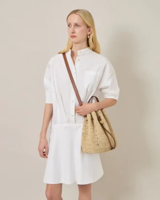 Häkel-Beuteltasche aus natürlicher Häkel-Raffia – Sommerkollektion Häkel-Beuteltasche aus natürlicher Häkel-Raffia – Sommerkollektion