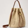 Häkel-Beuteltasche aus natürlicher Häkel-Raffia – Sommerkollektion
