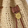 Häkel-Beuteltasche aus natürlicher Häkel-Raffia – Sommerkollektion