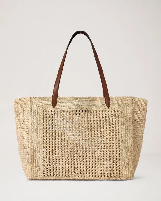 Häkel-Tasche aus natürlicher Raffia – Sommerkollektion