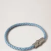 Iris-Armband Popeline-Blau, Heavy Grain-Leder & Edelstahl Iris-Armband Popeline-Blau, Heavy Grain-Leder & Edelstahl