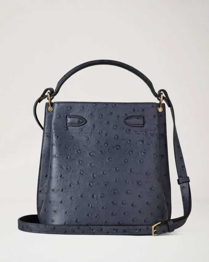 Islington Bucket Stormy Blue Ostrich Taschen Islington Bucket Stormy Blue Ostrich Taschen