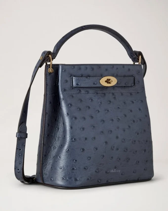 Islington Bucket Stormy Blue Ostrich Taschen Islington Bucket Stormy Blue Ostrich Taschen