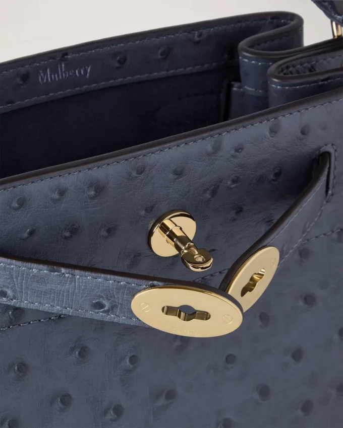 Islington Bucket Stormy Blue Ostrich Taschen Islington Bucket Stormy Blue Ostrich Taschen