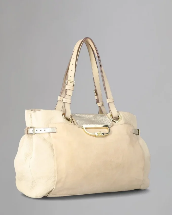 Jenah Tote Secondhand Beige Mix Material Secondhand-Taschen