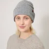 Kaschmir-Mütze Grau meliert Kaschmir Herren Kaschmir-Mütze Grau meliert Kaschmir Herren